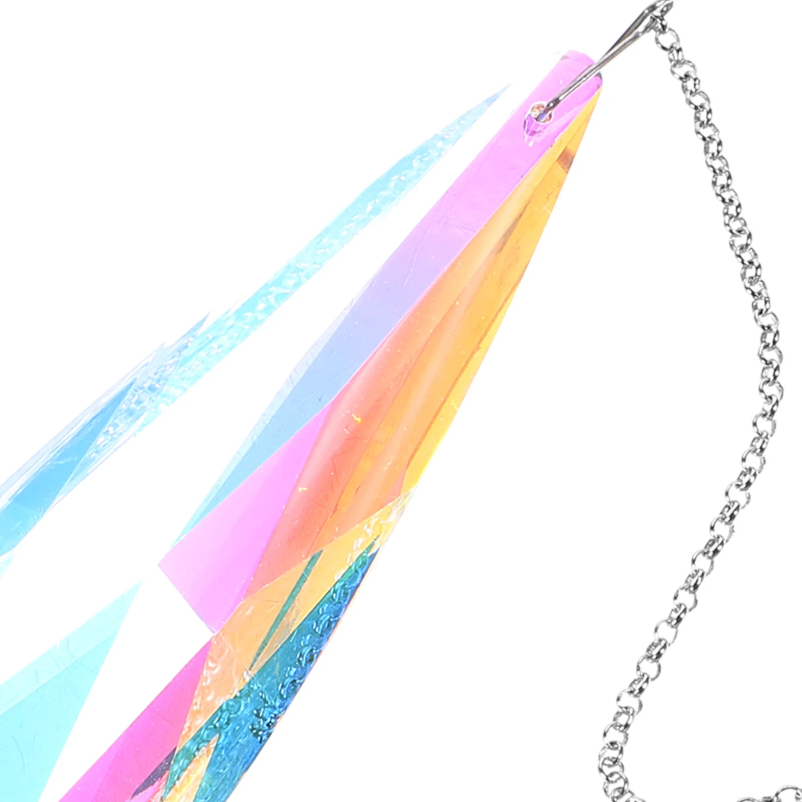 

2 Pcs Wind Chime Light Pendant Garden Decor Crystal Window Sun Catcher Hanger Catchers White for
