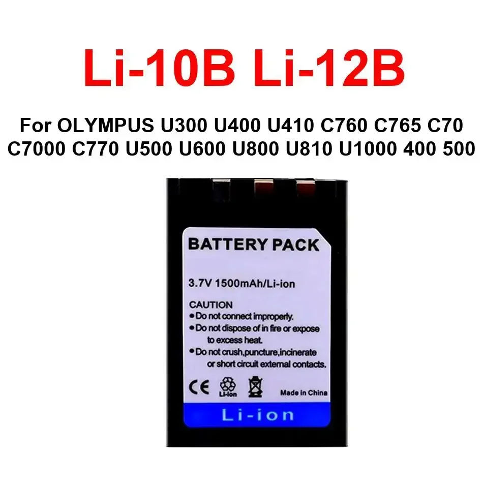 

Для OLYMPUS U300 U400 U410 C760 C765 C70 C7000 C770 U500 U600 U800 U810 U1000 400 500 Экологичный аккумулятор для камеры Li-10B Li-12B