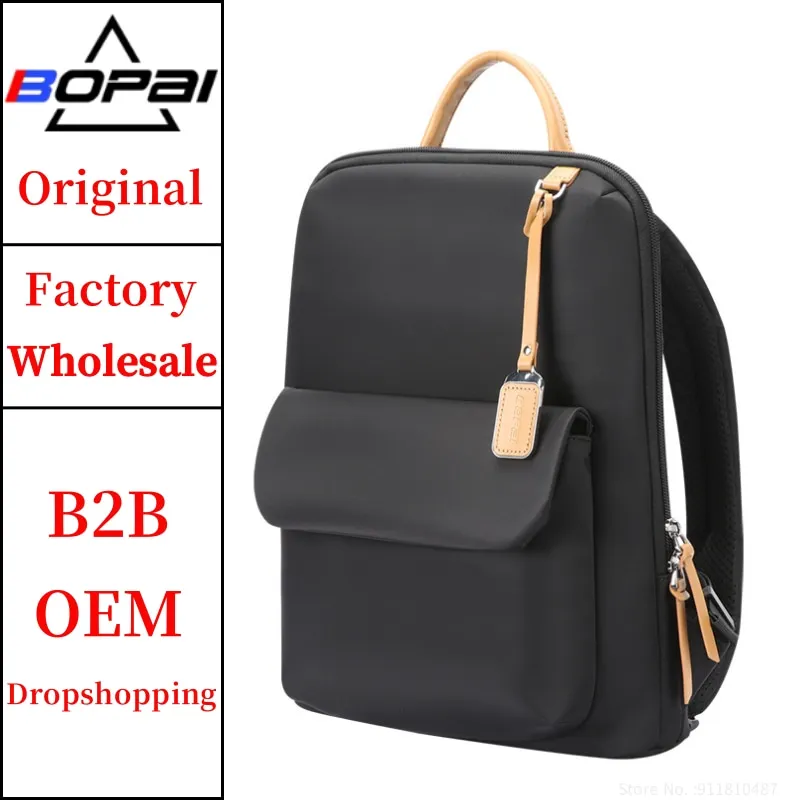 BOPAI Wholesale Customize Women Business Casual Lightweight Luxury Back Pack Fashion Preppy Antitheft Laptop Backpack Ladies