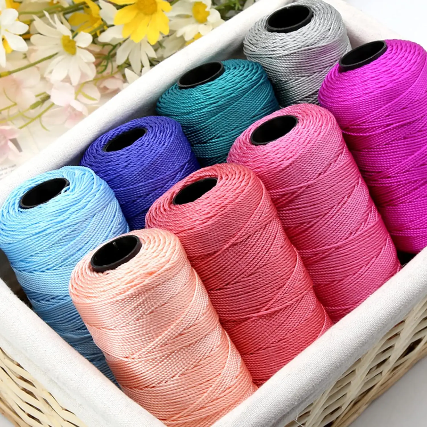 1.5mm 200m Summer Light Ice Cotton Silk Thread Crochet Yarn For DIY Crafts Bag Hat Shoes Polypropylene Yarn Crochet Thread Cord