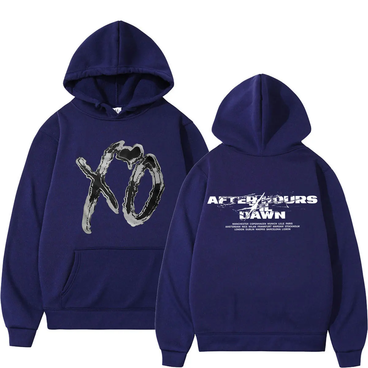Rapper The Weeknd After Hours Til Dawn Tour 2026 Print Hoodie Herren Damen Mode Pullover Lässiger Komfort Hip-Hop Sweatshirt Tops – Detail 5