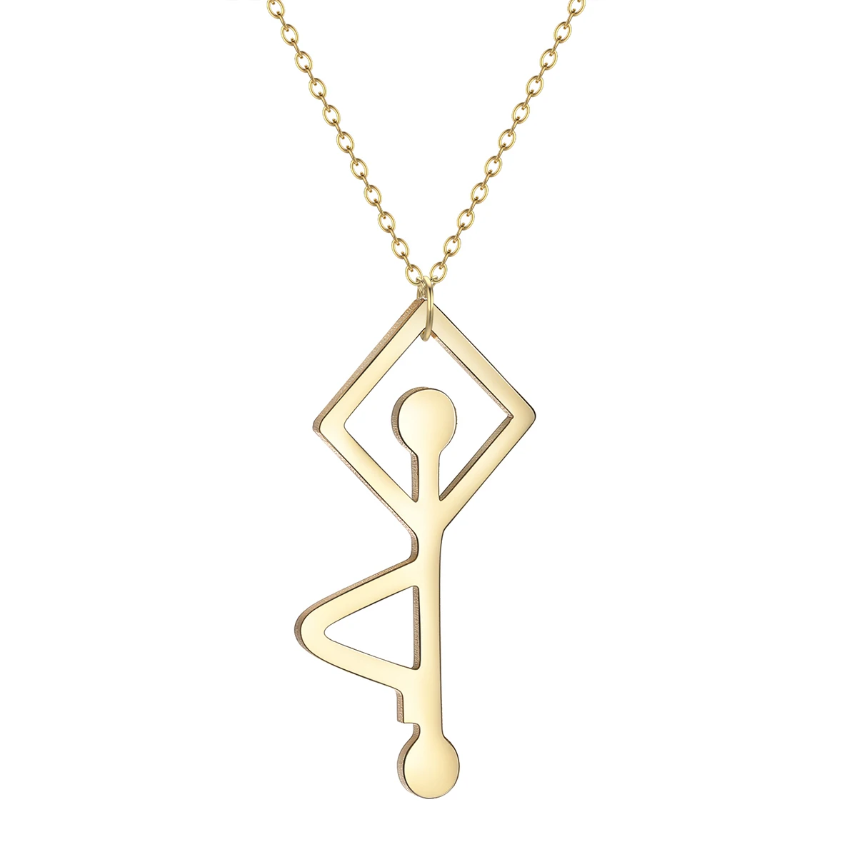 Dainty Tree Pose Balance pose Necklace Gold Silver Yoga Necklace Yoga Lover Tree Pose Gift for Yoga Instructor