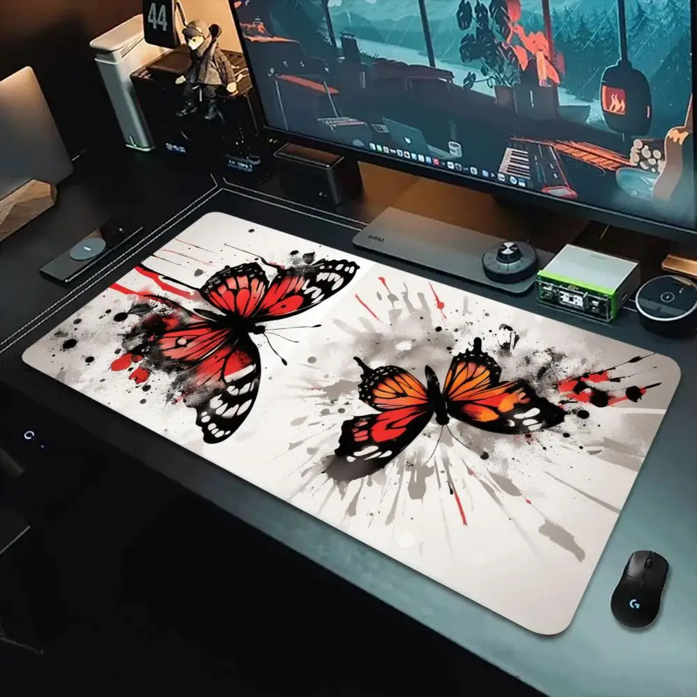 

Коврик для мыши серии Butterfly Коврики для мыши для стола, игровой коврик для мыши с прошитыми краями и нескользящей резиновой основой