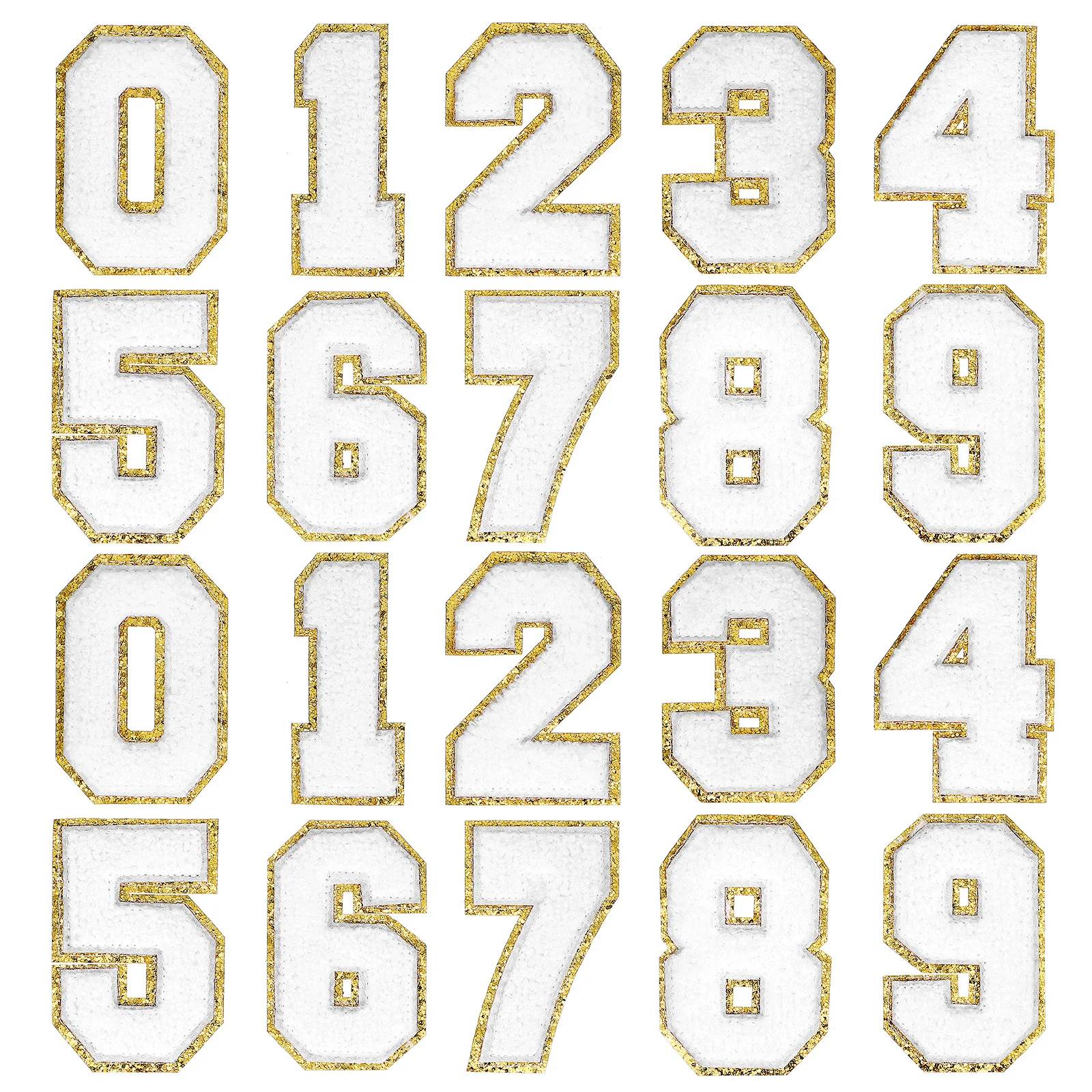 

20pcs Cloth Patch Iron On Number Patches Letter Repair Garment Iron On Applique Numbers Applique Jeans Hats Bags