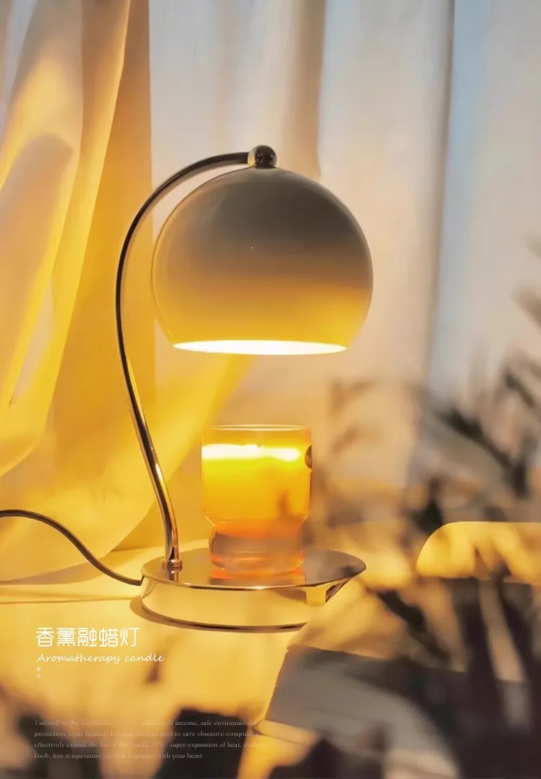 Table Lamp Aromatherapy Candlestick Lamp Bedroom Bedside Atmosphere Retro Desk Lamp Office Home Candle Warmers Lamp
