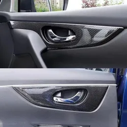 For Nissan Qashqai J11 2014 2015 2016 2017 2018 2019 2020 Inner Door Handle Bowl Frame Cover Trims Sticker ABS Car Accessories