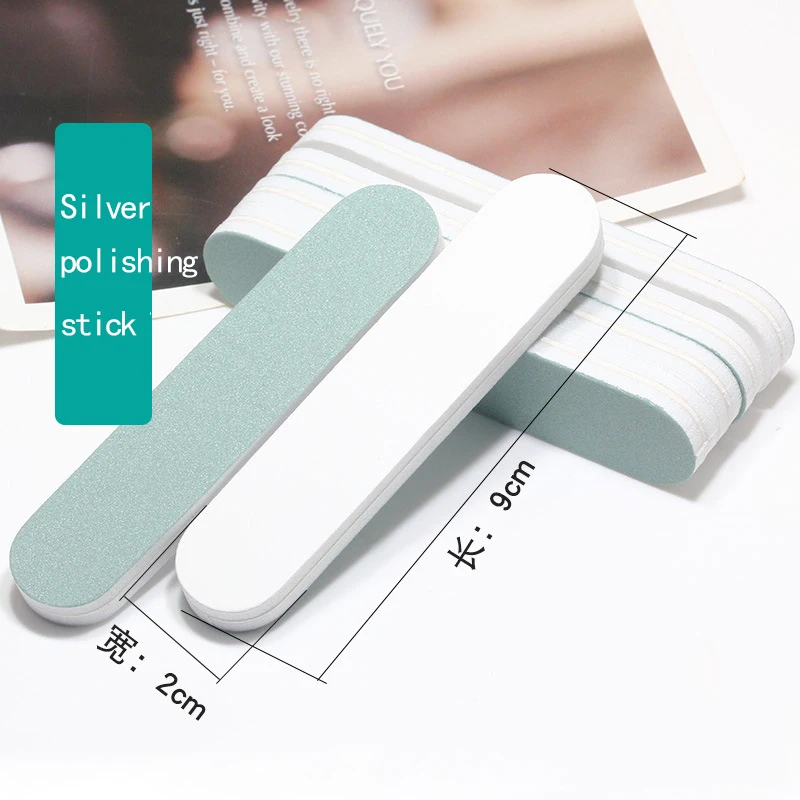 

10 Pcs Jewelry Silver Polishing Rod Double-sided Double-use Polishing Strips Sterling Jewelry Cleaning Rod Polishing Strips