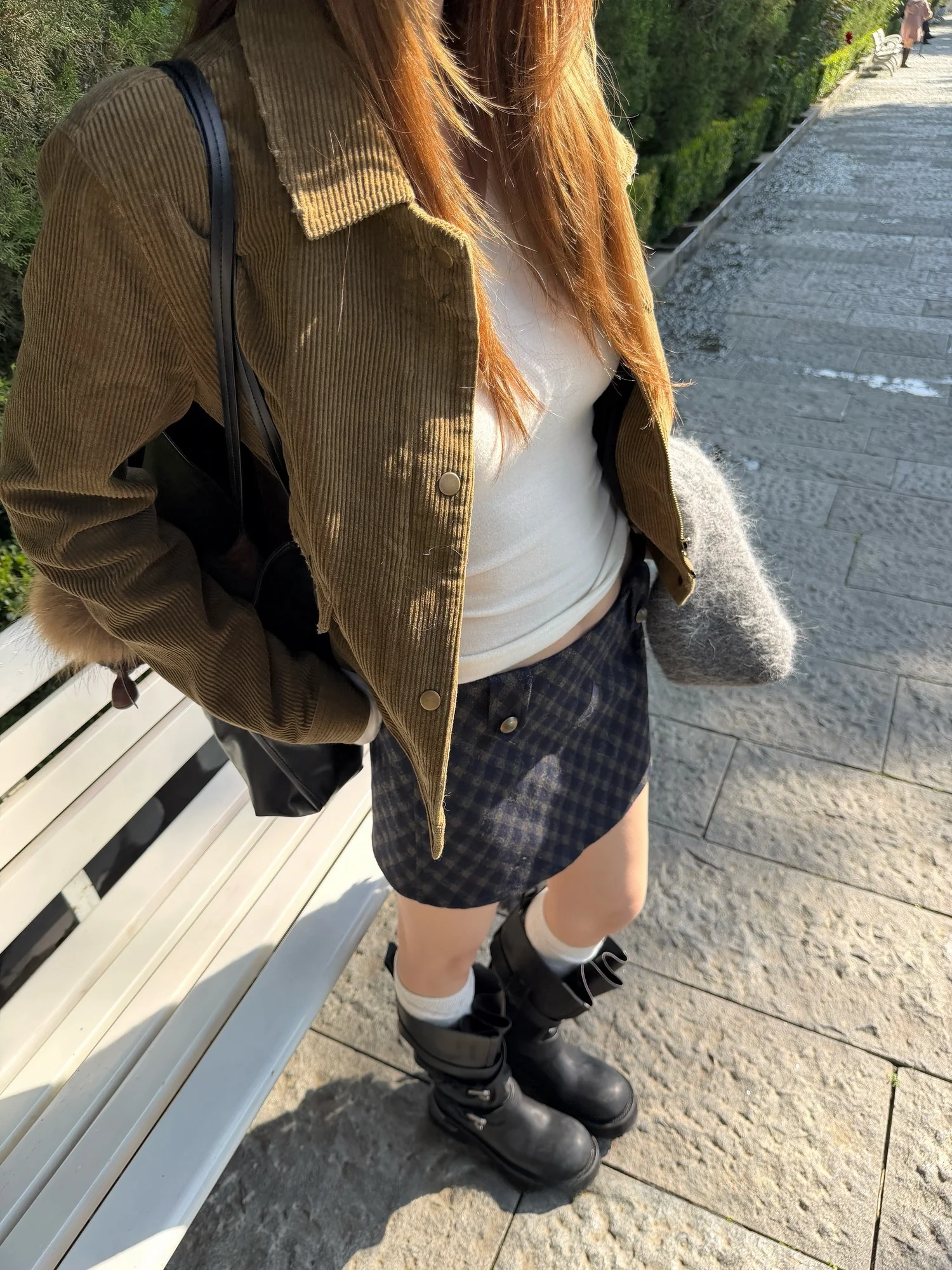 ロンドンサンセットアメリカンスタイルワークウェアジャケットレディースショートノースリーブコートコーデュロイ長袖ターンダウンカラー女性モデル