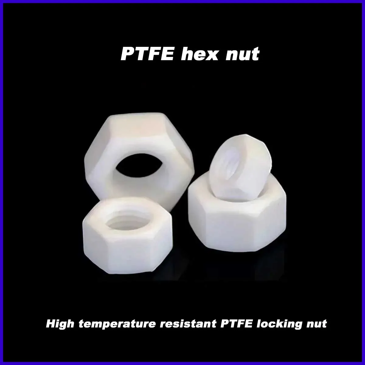 

PTFE Outer Hexagon Nut Acid And Alkali Resistant High Temperature And Corrosion Resistant Plastic Screw Cap M4-M24