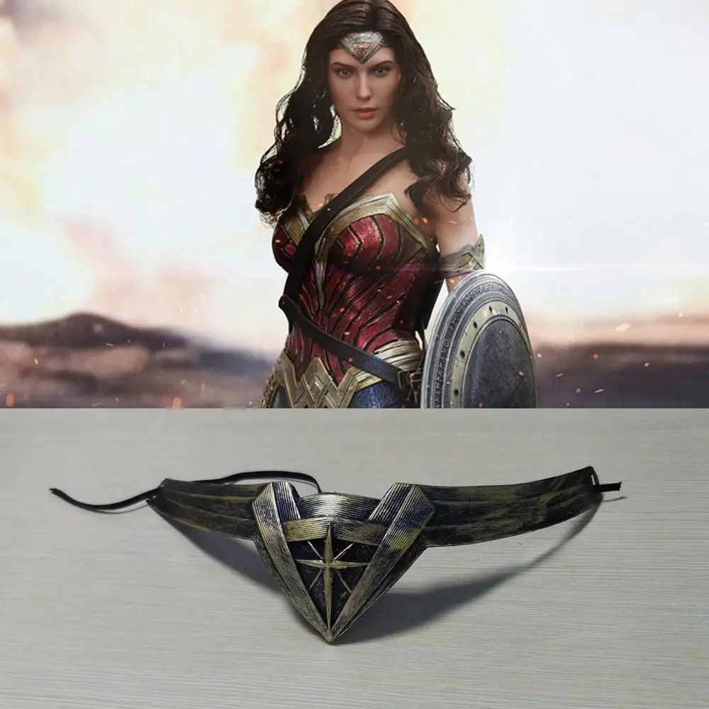 Halloween Superhero Woman Diana Prince Princess Mask Cosplay Costumes Headwear Superhero Halloween Accessory Prop