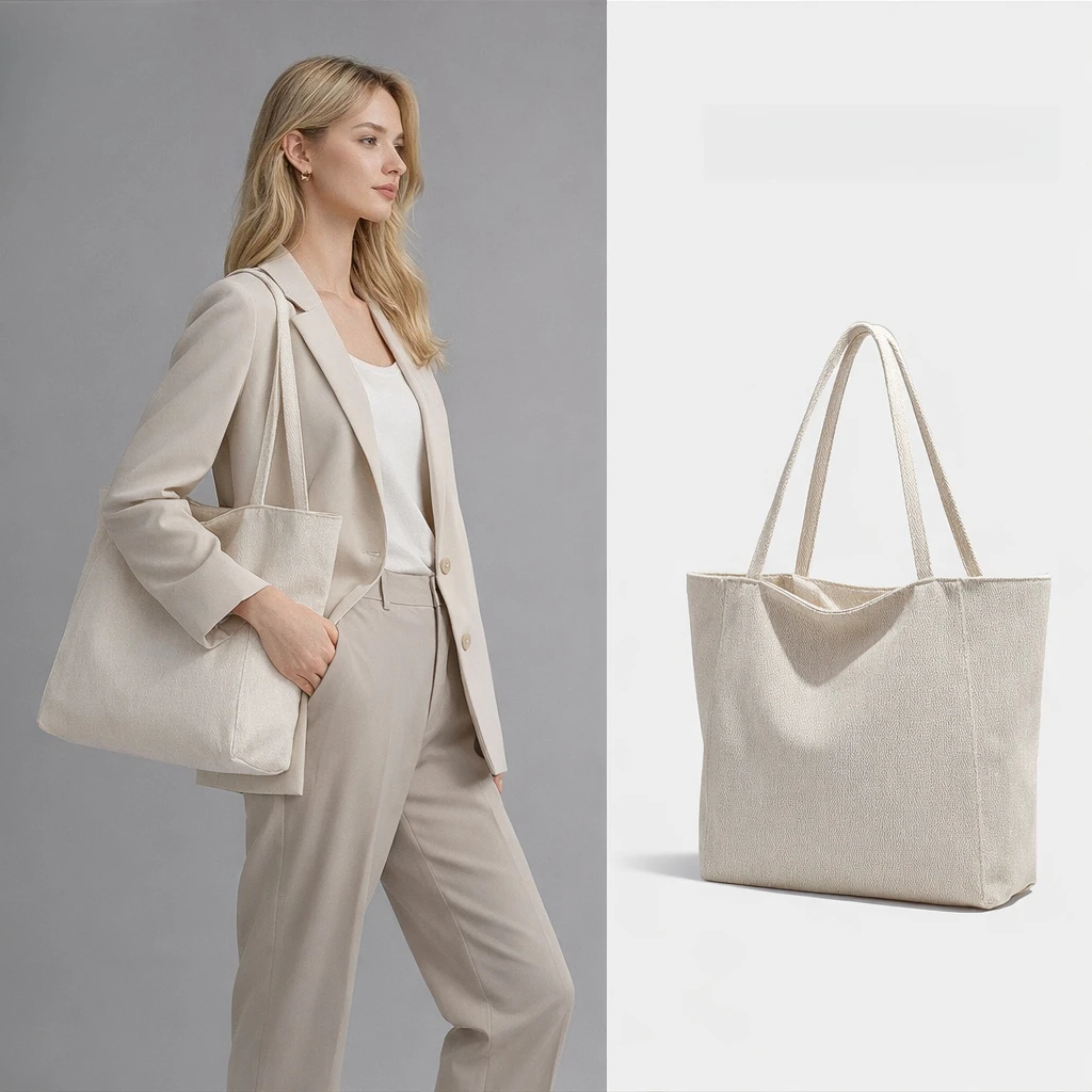 

Versatile Women's Shoulder Bag Large Capacity Canvas Handbags For Women Shopping Bag