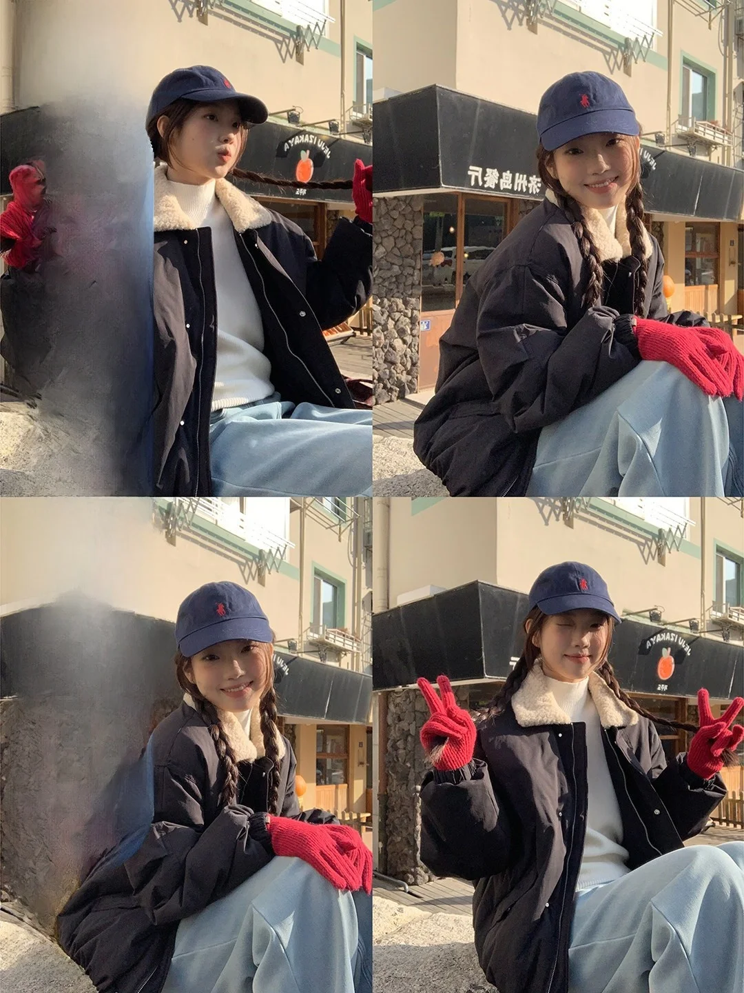 

Casual Plu Collar down Jaet Women's Loose Fit Korean Sle Commute Top Winter Warm Cotton Long Sve Regular Length