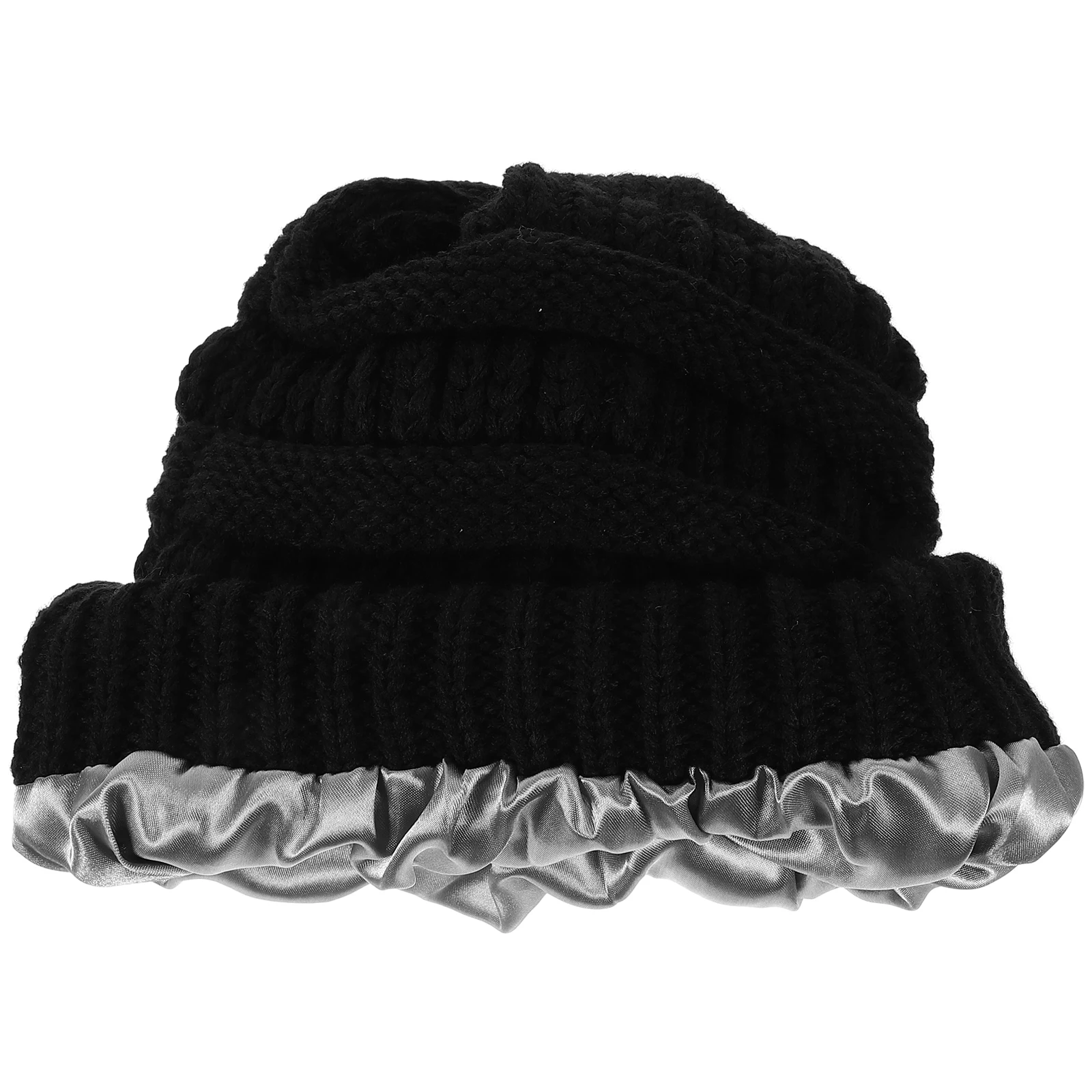 

Winter Beanie Hat Women Acrylic Brimless Knitted Warm Winter Outdoor Cap Simple Color Comfortable Fit Beanie Hat for Women