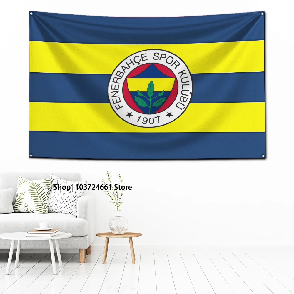 60x90cm Turkey Fenerbahce SK 1907 Flag Polyester Digital Printing Banner for Garage Wall Art Out Door Decoration