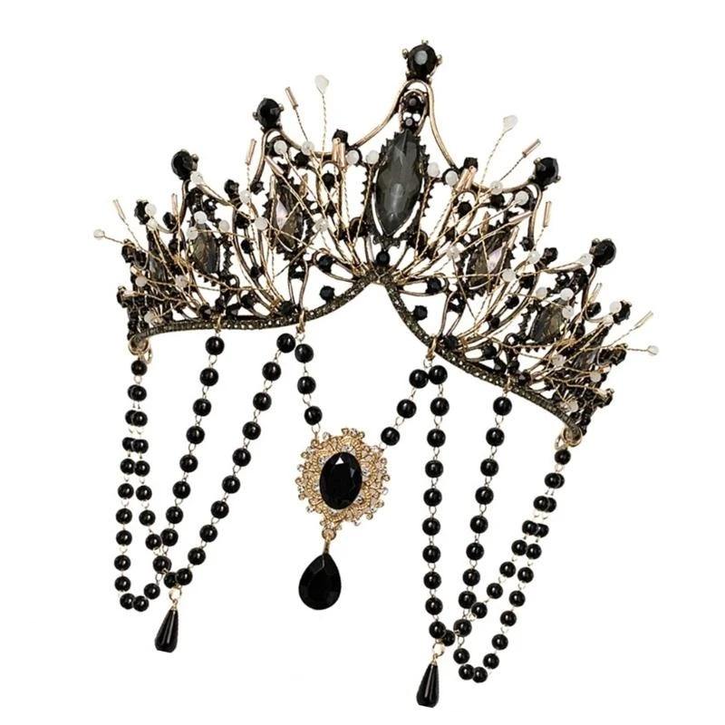 

5asd Delicate Tiaras Halloween Headbands Elegant Hairbands for Girls Proms Party Photo Props Headwear Crown