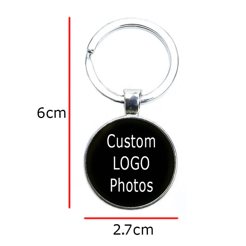 Private Customized Photo Key Chain Barber Logo Customized Company Logo Customized Key Chain Single Side