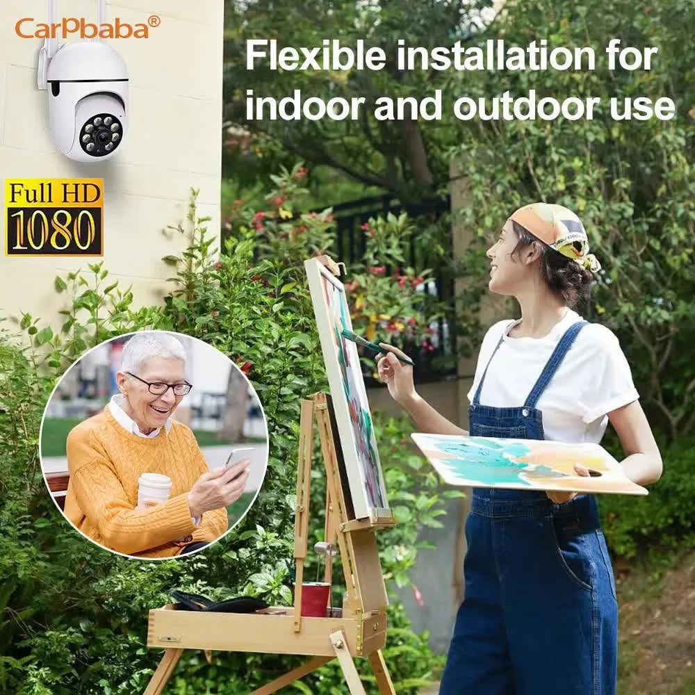 Câmera IP iCam365 2MP Inteligente de segurança doméstica externa WIFI CCTV Vigilância com visão noturna colorida sem fio HD Áudio bidirecional 1080P