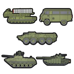 Tank PVC Rubber Patch Outdoor Armored Vehicle V-shaped Armor Morale Badge Tactical Patch for Backpack Military Fan Badge