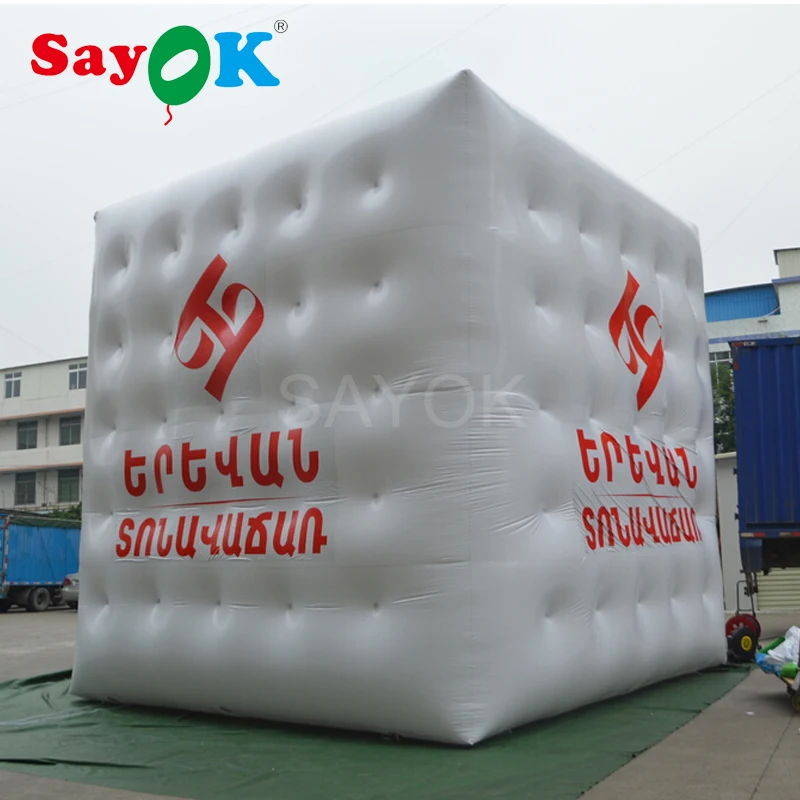 Cube Inflatable Helium Balloon With Logo Printing Inflatable Advertising Balloon Pvc Balloon For Events Festival