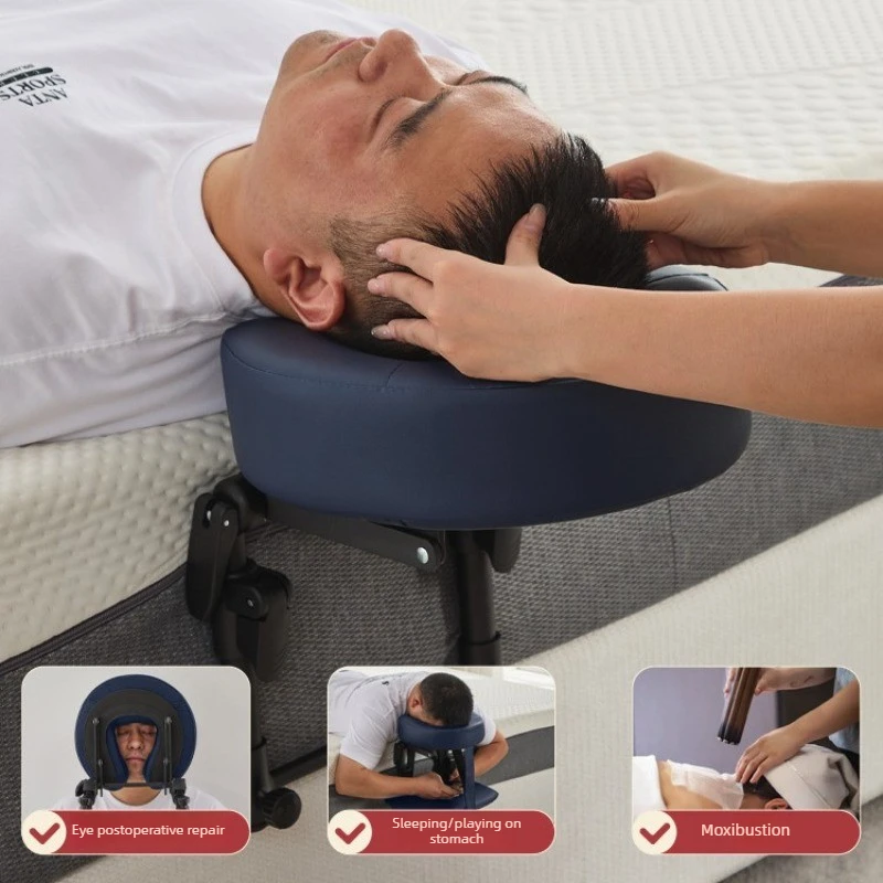 Massage Head Rest Pillow for Bed Mattress with Memory Foam Face Down Pillow for Salon SPA  Massage Therapy Recovery