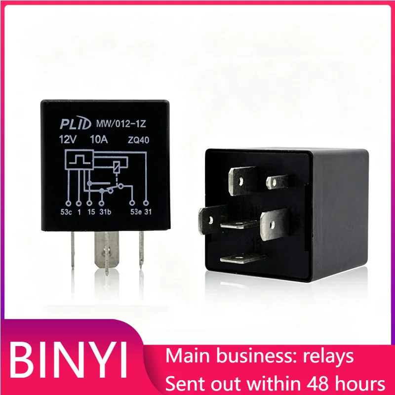 MW/012-1Z 12V 10A 6 Pin Wiper Relay for Automotive Windshield Wiper Control