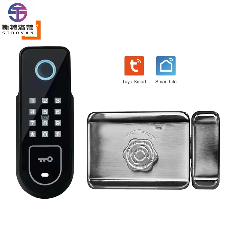 

STLF Digital Electronic Intelligent Wheel App Keys Card Password Low-Power Smart Lock Residential Apartments Hotels Wood WiFi