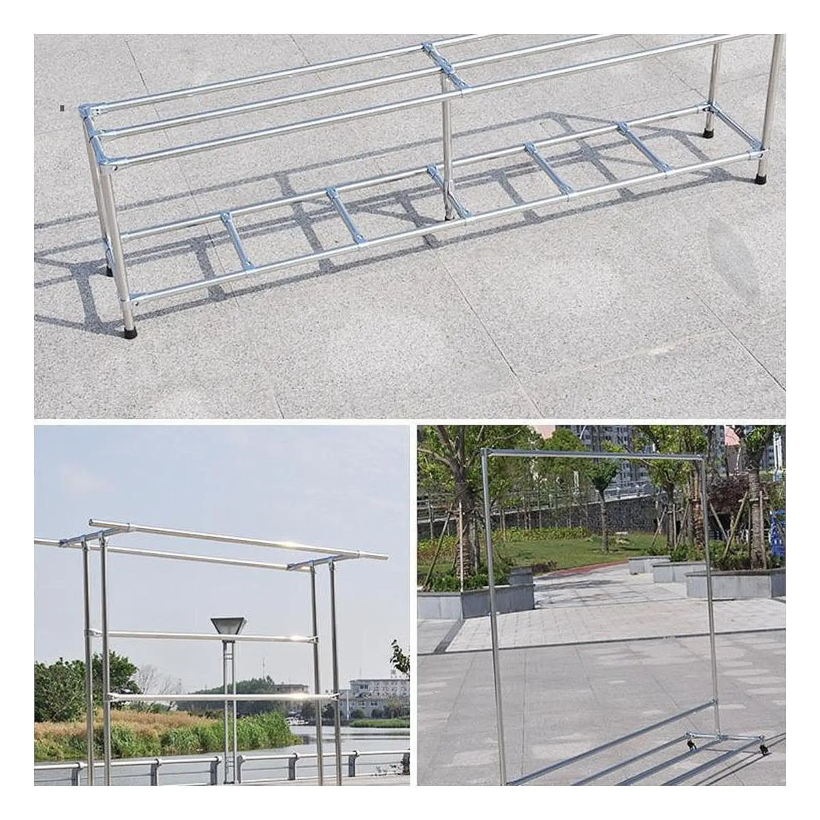 Anti Rust Aluminum Alloy Tee Connector Pipe Fitting for Drying Rack Round Pipe Installation