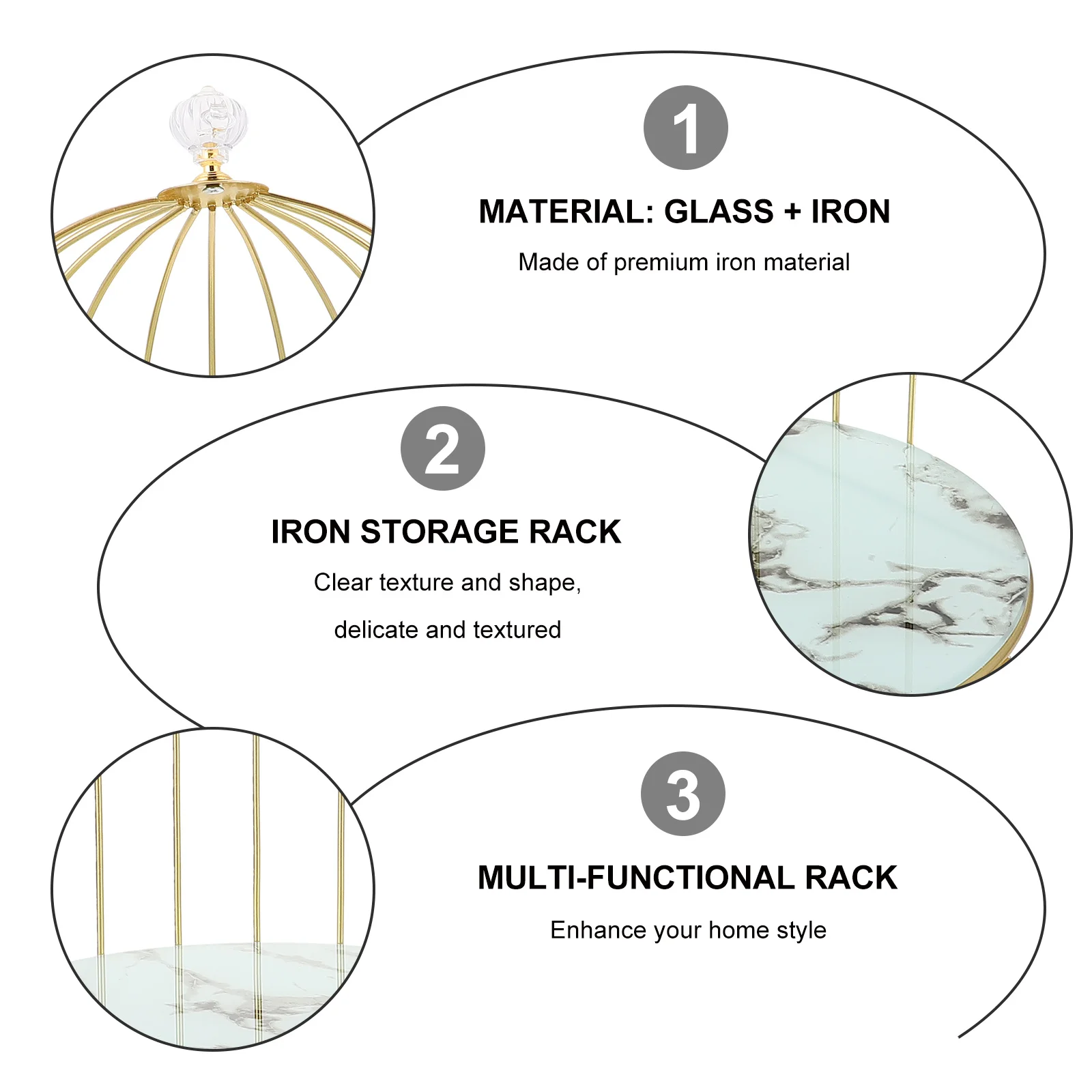 

Bird Cage Cosmetics Storage Stand Iron Display Rack Makeup Organizer Multi-Functional Dessert Holder Dresser Organizer