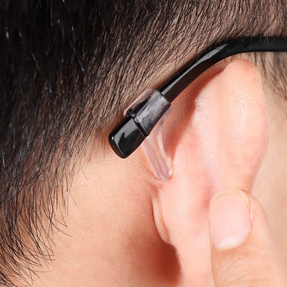 10pairs Tip Glass Accessories Eyewear Holder Anti Slip Silicone Transparent Ear Hooks