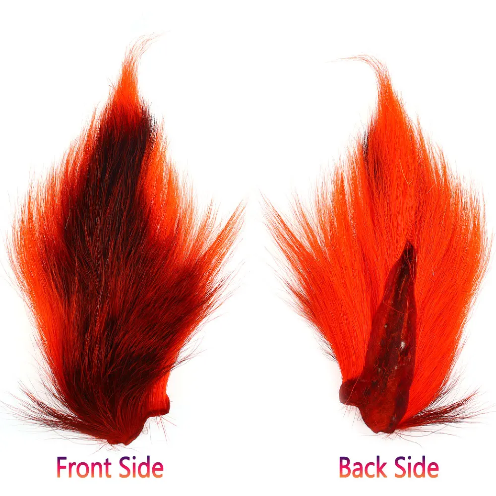 Bimoo 1PC Multi-Color Bucktail Fur Whole Deer Tail Hair Wing Tail Fly Tying Material Hooks Jigs Lures Salmon Trout Fishing Lures