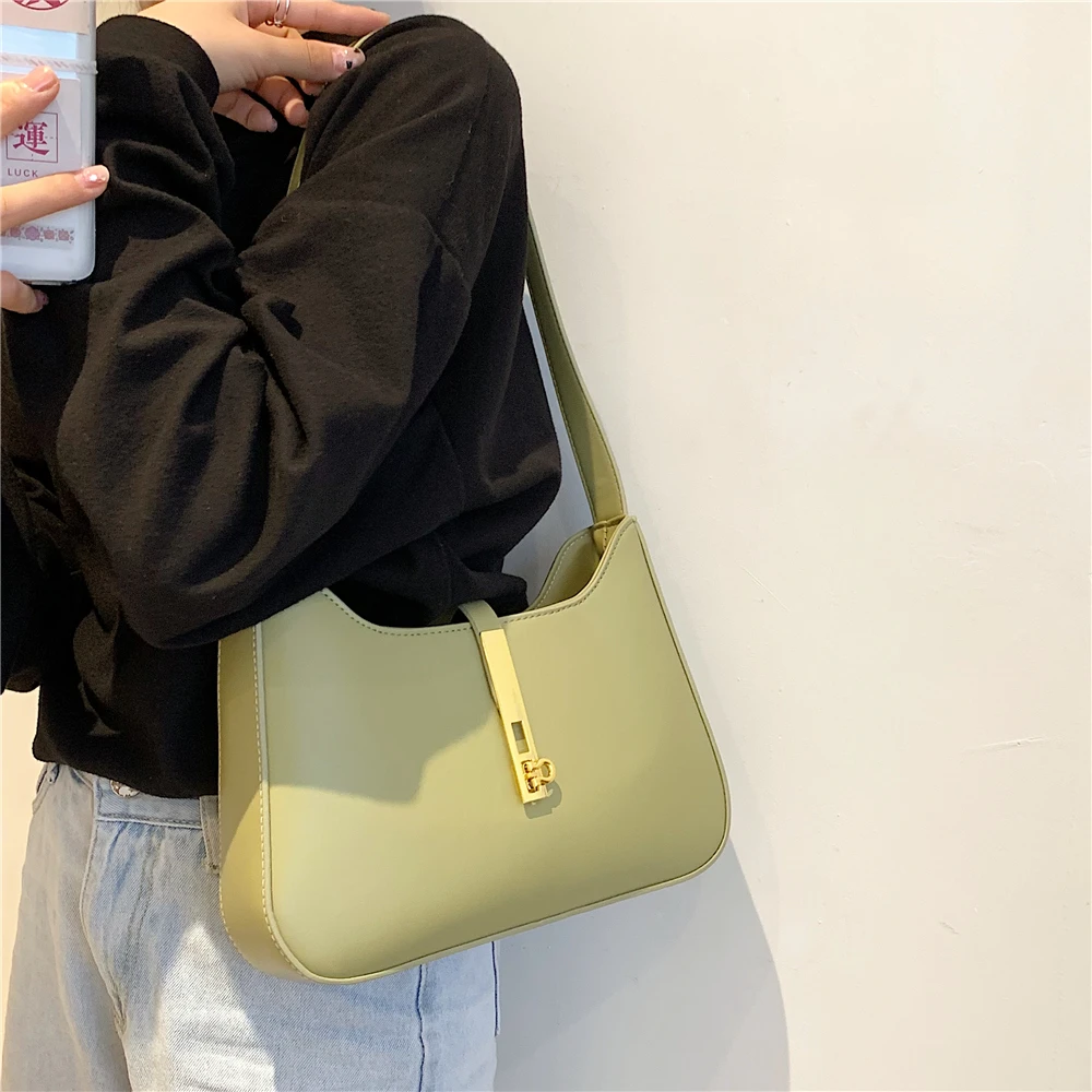 Toptrends Half Moon Underarm Side Shoulder Bags For Women 2024 Trend Designer High Quality PU Leather Ladies Handbags And Purses