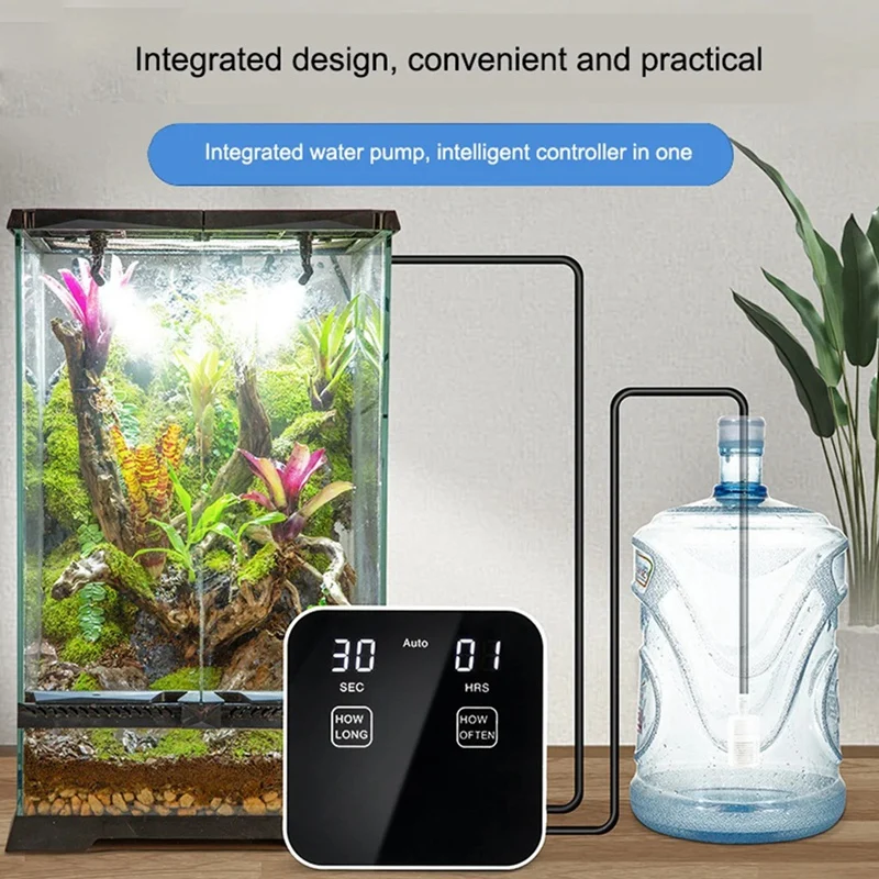 LICG Intelligent Reptile Terrarium Mister Automatic Timer Reptile Humidifiers Misting System For Rainforest Plants