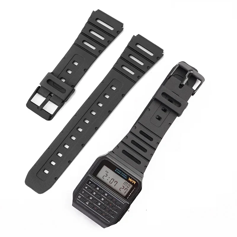 TPU strap bracelet for Casio CA-53W CA-61W FT-100W W-520U W-720G Sport Watch band waterproof soft watchband Belt wristband 20mm