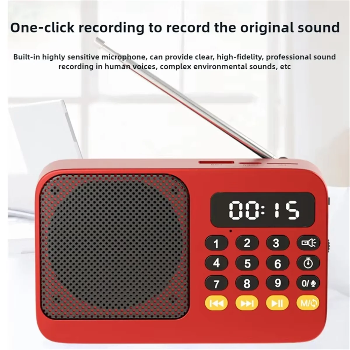 AAAL راديو FM محمول صغير في حالات الطوارئ قابل لإعادة الشحن هام بلوتوث صندوق الصوت مكبر صوت كلاسيكي صغير مشغل Mp3 أ