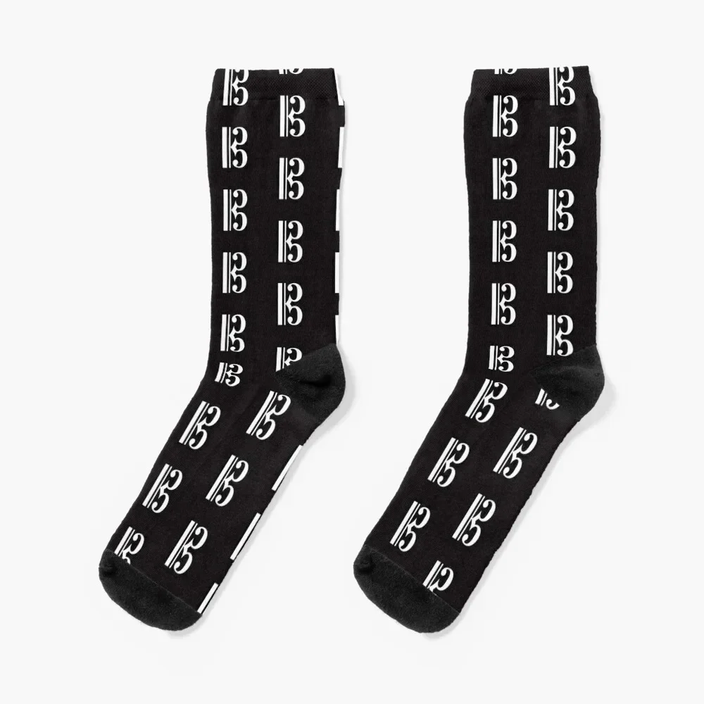 

Alto Clef - Black Socks Non-slip bright garter gift Socks Ladies Men's