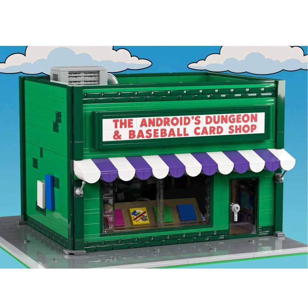 1229 pièces MOC bâtiment Robot modulaire donjon avec carte de Baseball magasin vue sur la rue Collection blocs de construction bricolage assemblage jouet cadeau