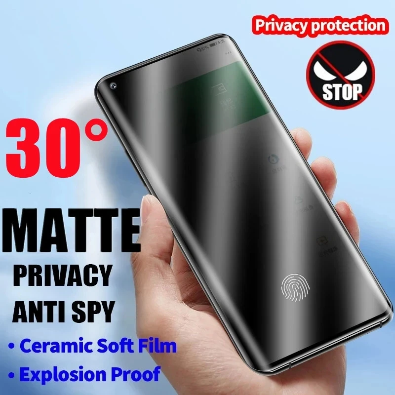 Matte Ceramic Privacy Screen Protectors For Samsung Galaxy S21 S20 S22 S23 S24 Ultra FE Note 20 9 8 10 S9 S10 Plus Anti Spy Film