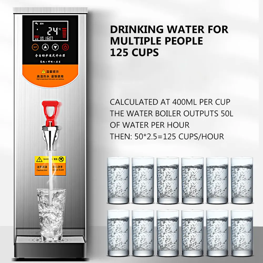 50L handlowa maszyna parowa wodna o dużej pojemności izolacja termiczna podgrzewacz do sklepów z herbatą