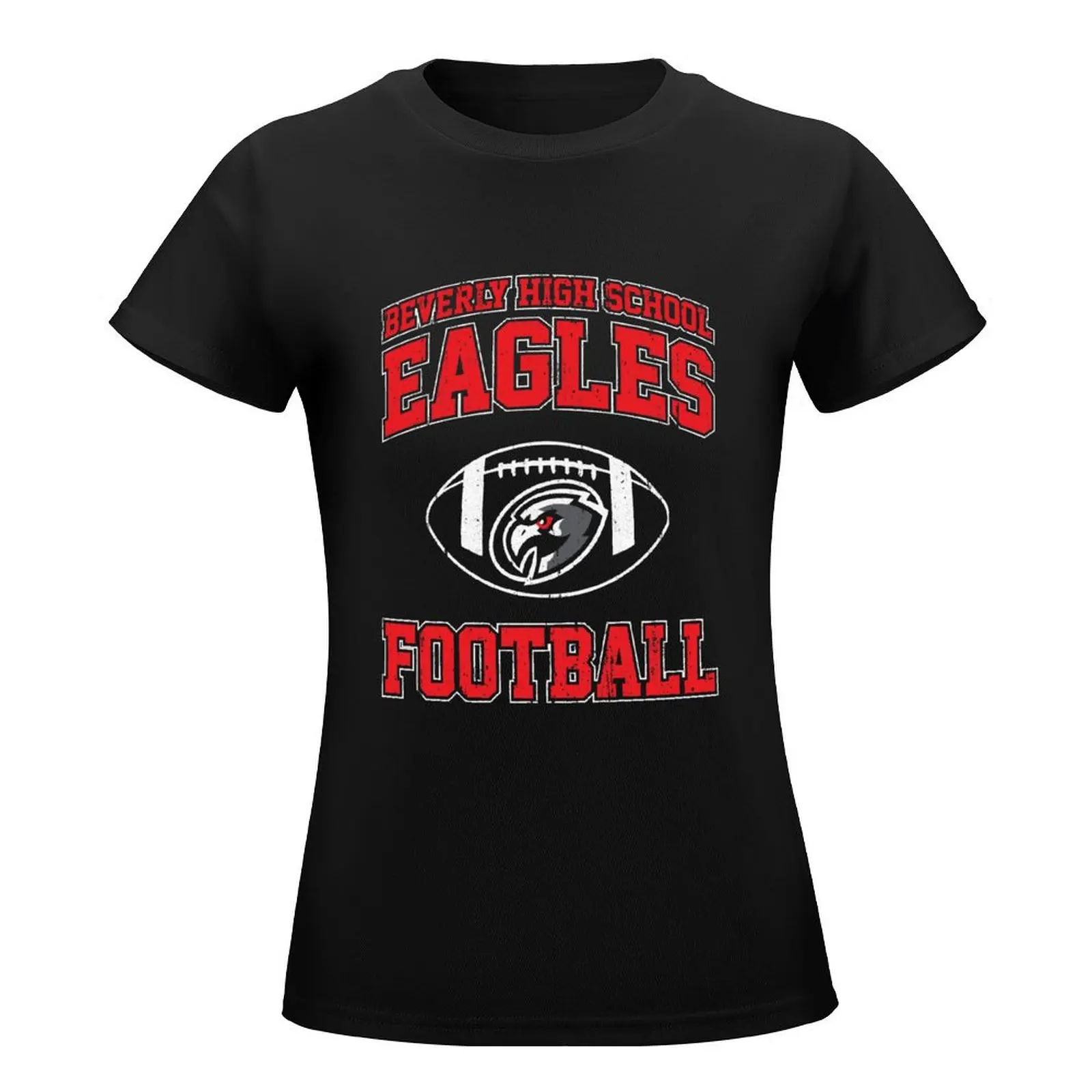 Beverly High School Eagles Football (Variant) T-Shirt summer top cute tops Women's cotton t-shirt