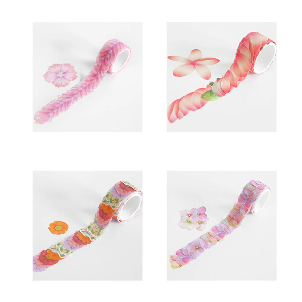 

Petal Sticker Premium Paper Realistic Floral Design No Trace Scrapbooks DIY Decorative Floral Masking Tape Scrapbooks Petal Tape