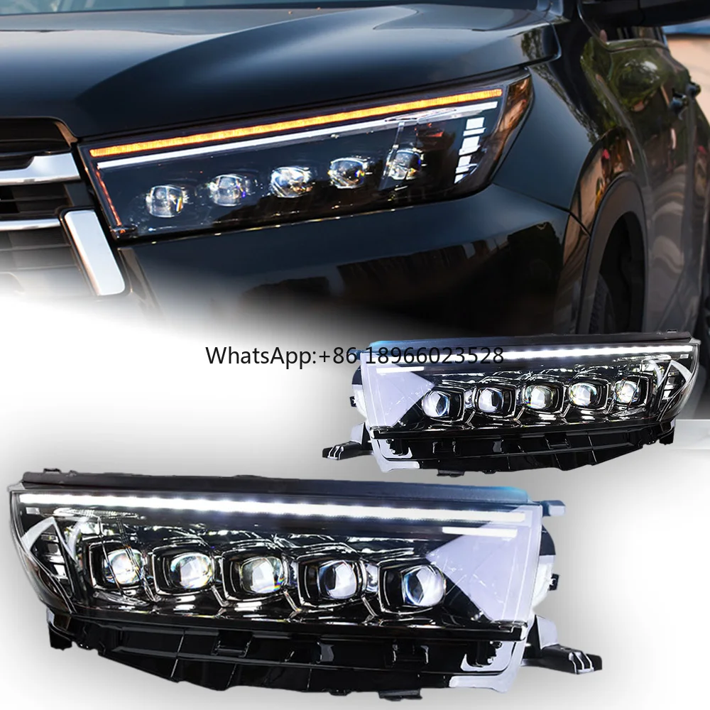 Car Lights for Toyota Highlander Headlight Projector Lens 2018-2020 Dynamic Signal Head Lamp LED Headlights Drl Auto Accessories