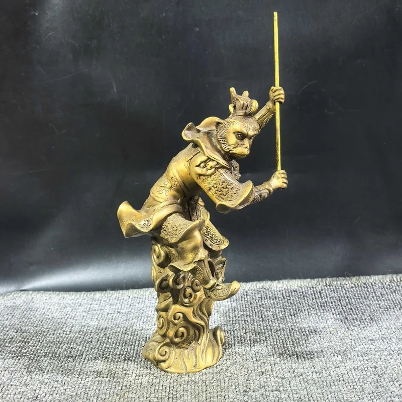 Brass Head , Sun Wukong , Fighting Buddha Statue, Bronze Monkey Figurine, Metal Craft