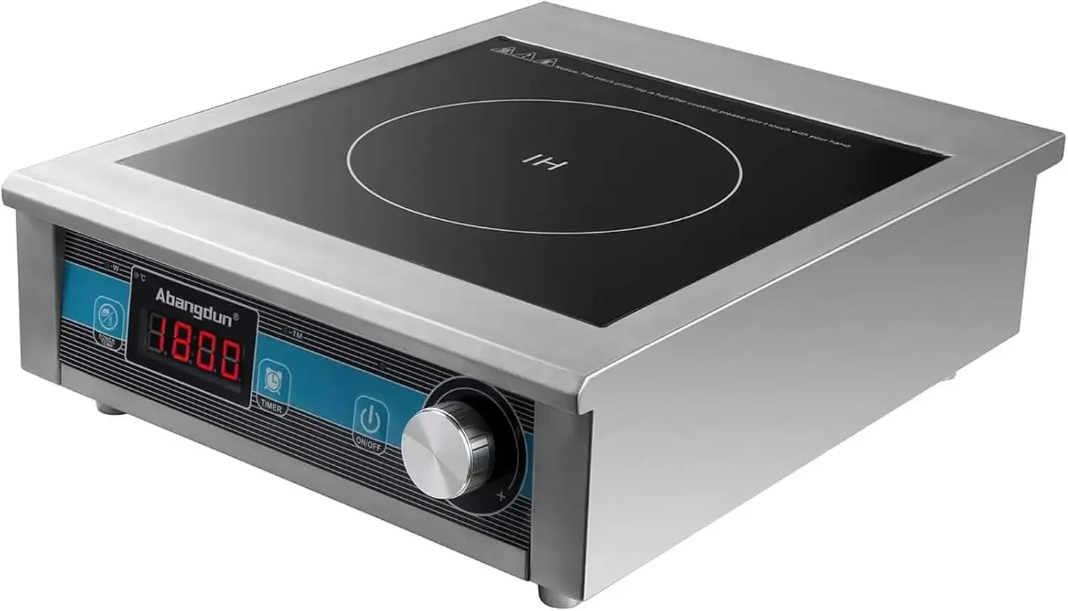 Countertop Burner 1800 W /120V Commercial Induction Cooktop 9 Inch Heating Coil Hot Plate Even Heating at each power level