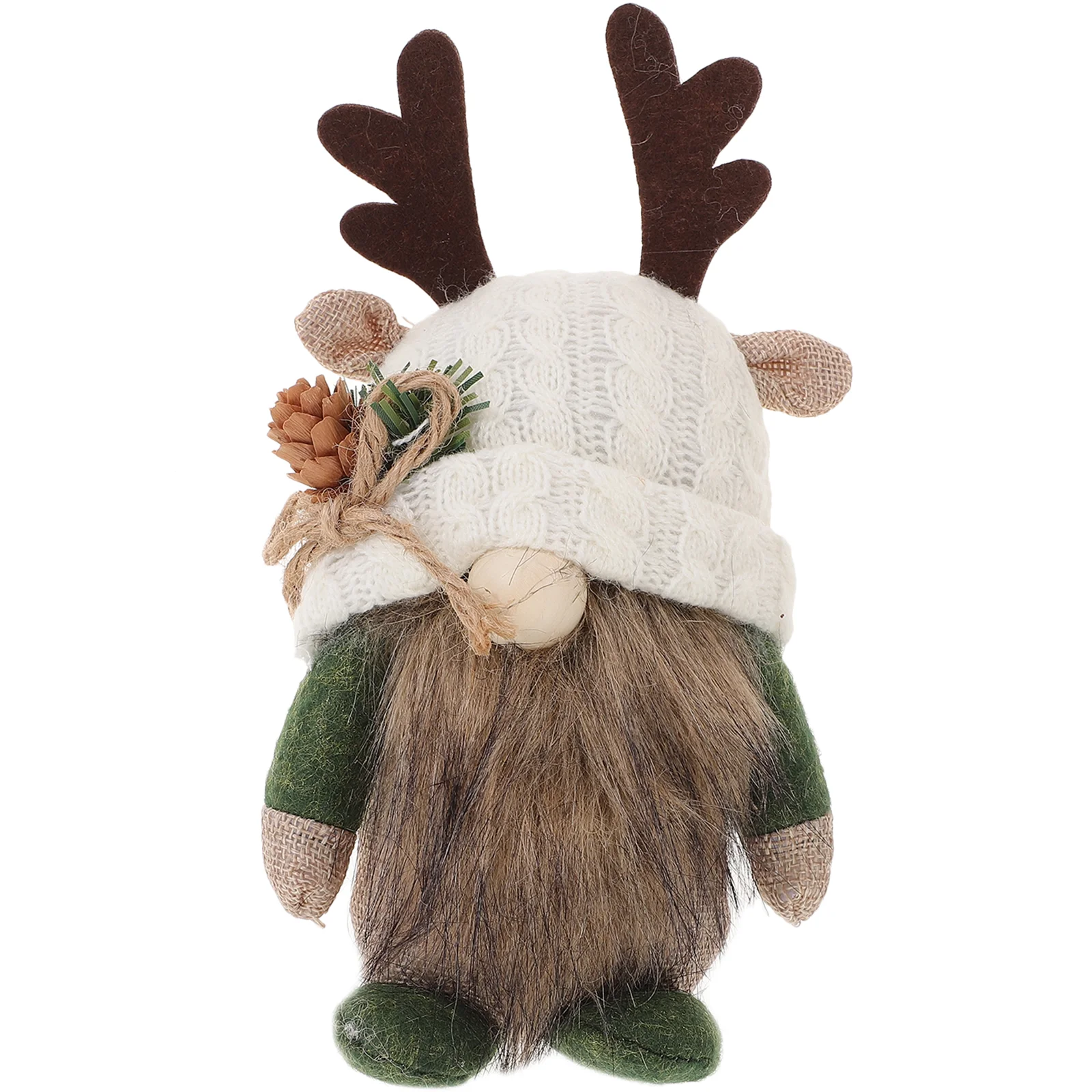 Gnome Cute Antlers Knitted Window Decoration Forest Old Man Desktop (b1-39 Green Hat) Ornaments Christmas