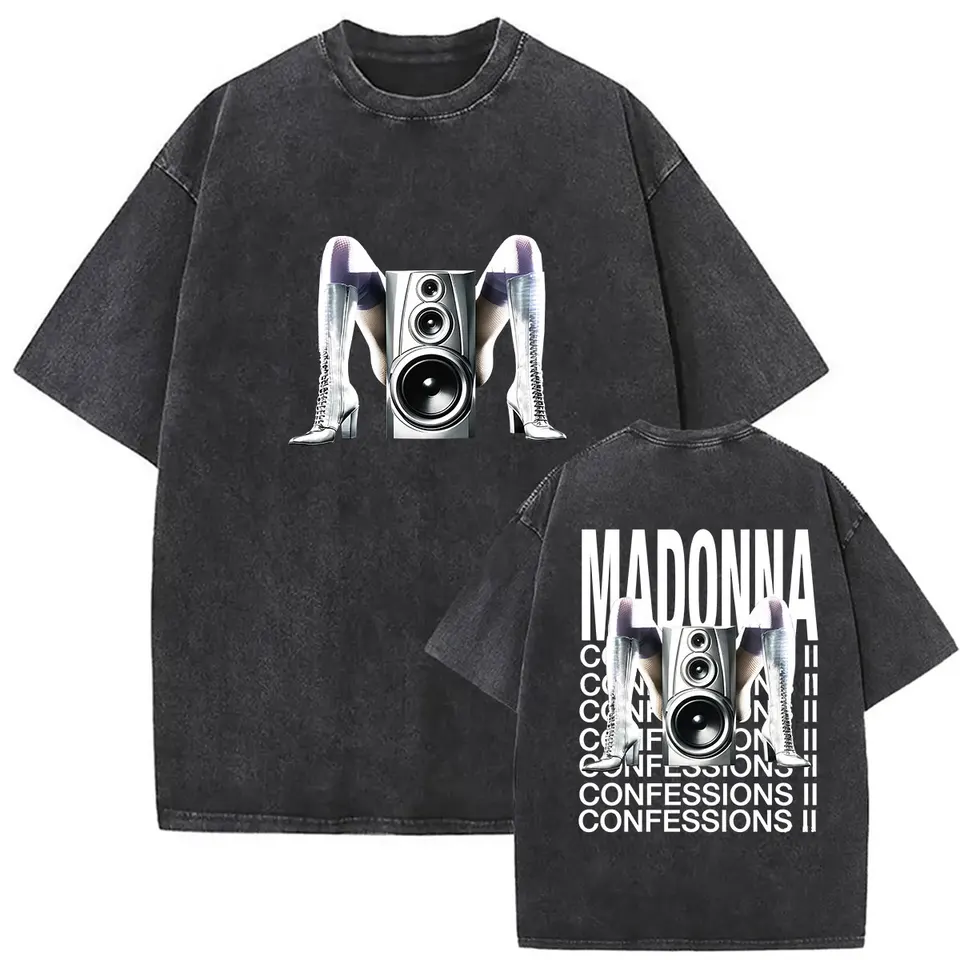 Vintage Washed Madonna Confessions II Album 2026 Graphic T Shirts