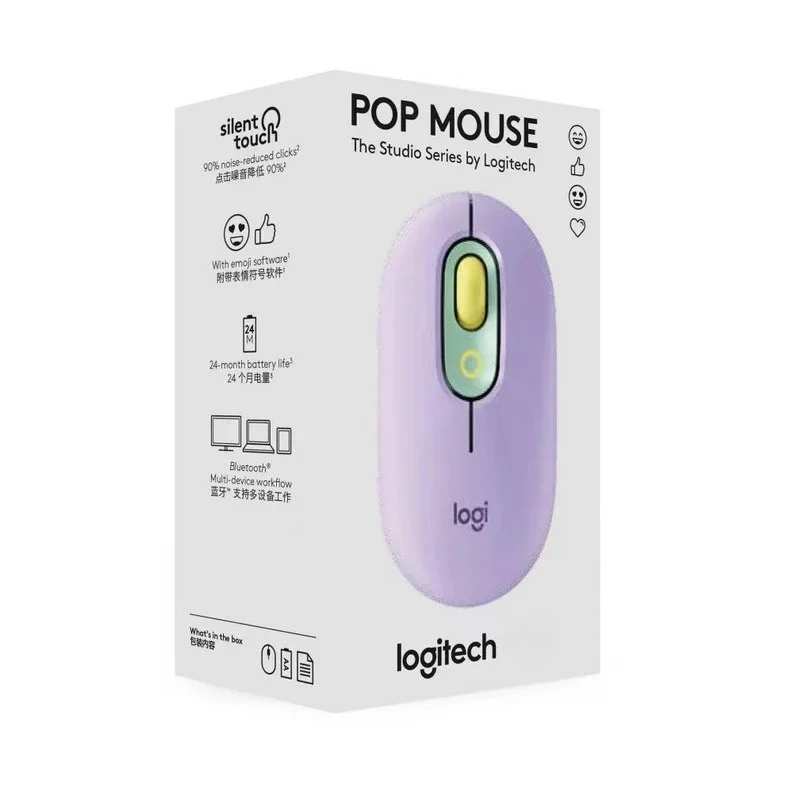 Get The POP Wireless Mouse and Enjoy The Bluetooth 5.1 Low - Power Consumption Connection, Which Is Stable and Energy - Saving