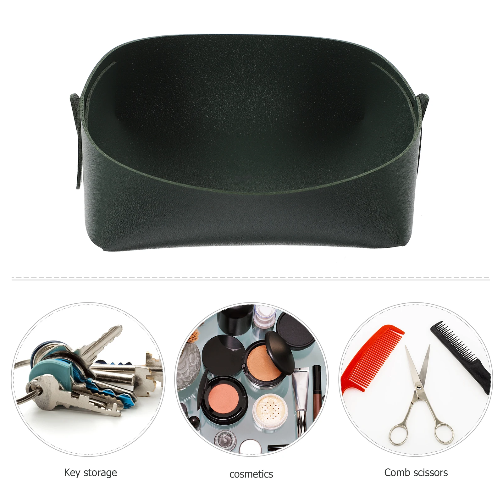 

2 Pcs Storage Box Desktop Tray for Keys Jewelry Entryway Decorative Tray Work Desk ganizer Sundries Box