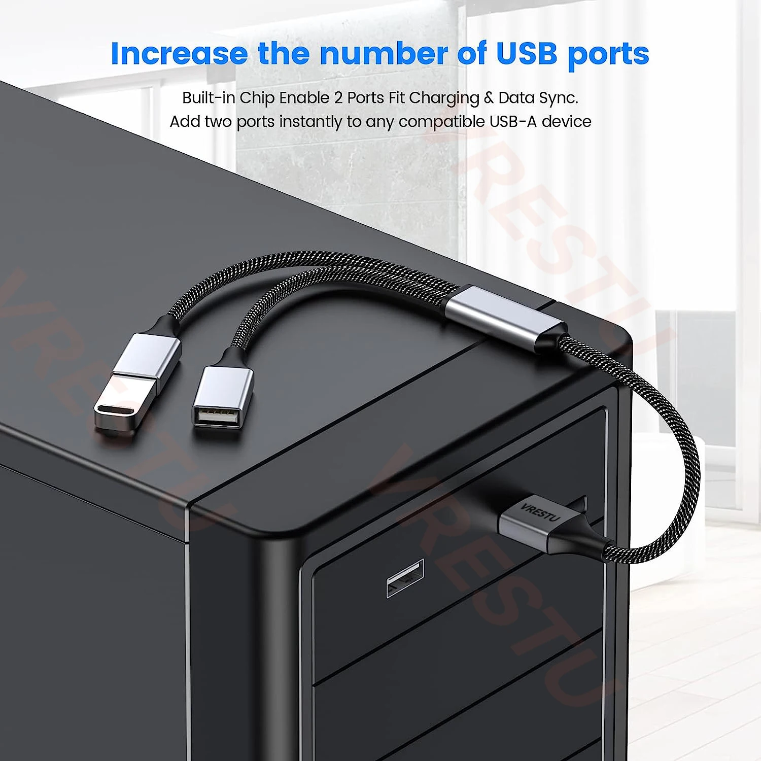 USB-разветвитель, 4 порта, OTG, для компьютера