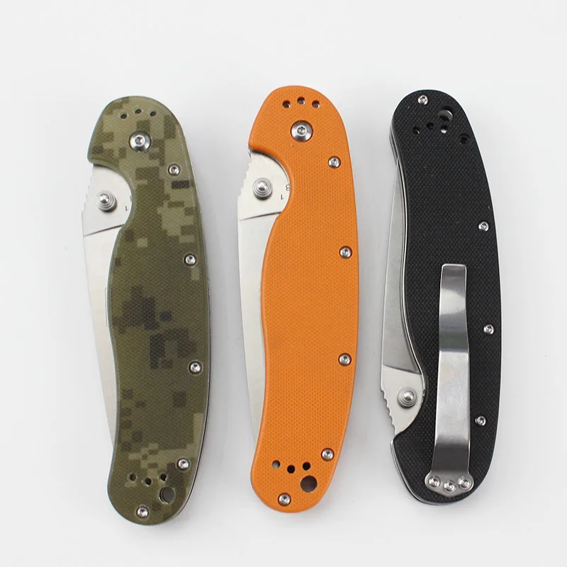 Outdoor Tactical Knife 8CR13MOV Steel G10 Handle jackknife Camping Hiking EDC Pocket Knife Multipurpose Tool