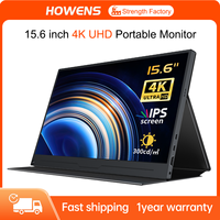 HOWENS 15.6 inch 4K Ultra Clearscreen HD Gaming Monitor Portable Screen USB-C HDMI Compatible External for Xbox Switch Laptop